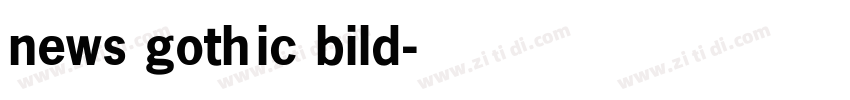 news gothic bild字体转换
